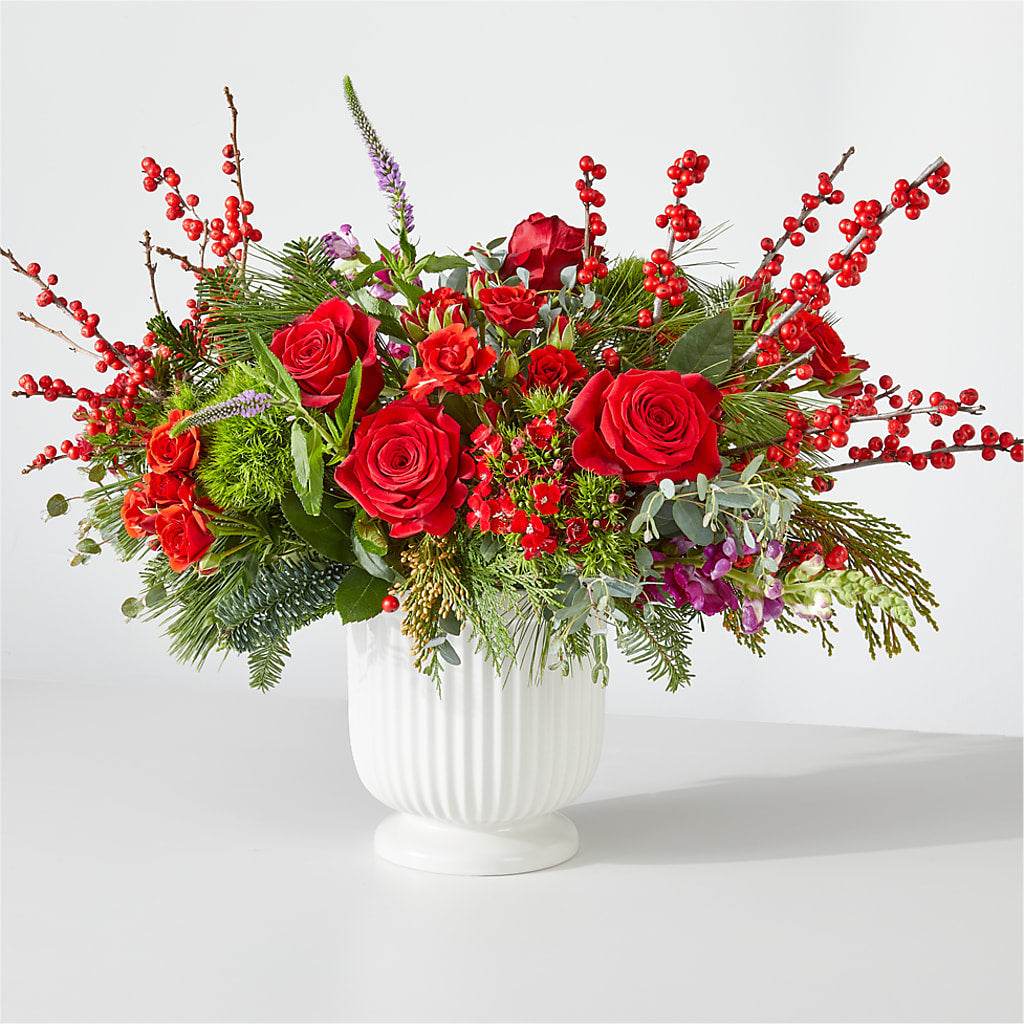 Big Red Bow Bouquet – Rita Fleuriste Montreal, Montreal PQ