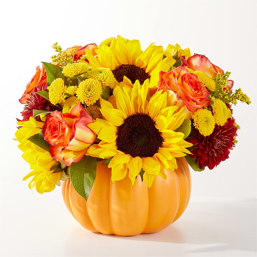 Golden Gourd Pumpkin Bouquet – Rita Fleuriste Montreal, Montreal PQ