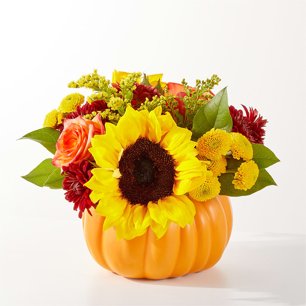 Golden Gourd Pumpkin Bouquet – Rita Fleuriste Montreal, Montreal PQ