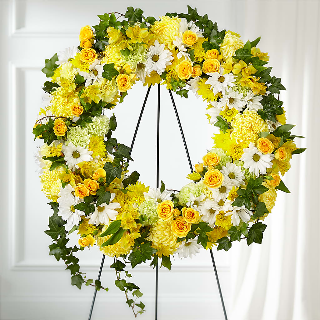 Golden Remembrance Wreath – Rita Fleuriste Montreal, Montreal PQ
