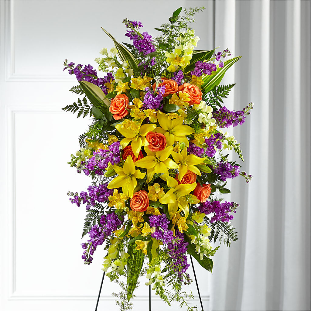 Thoughtful Prayers Standing Spray – Rita Fleuriste Montreal, Montreal PQ