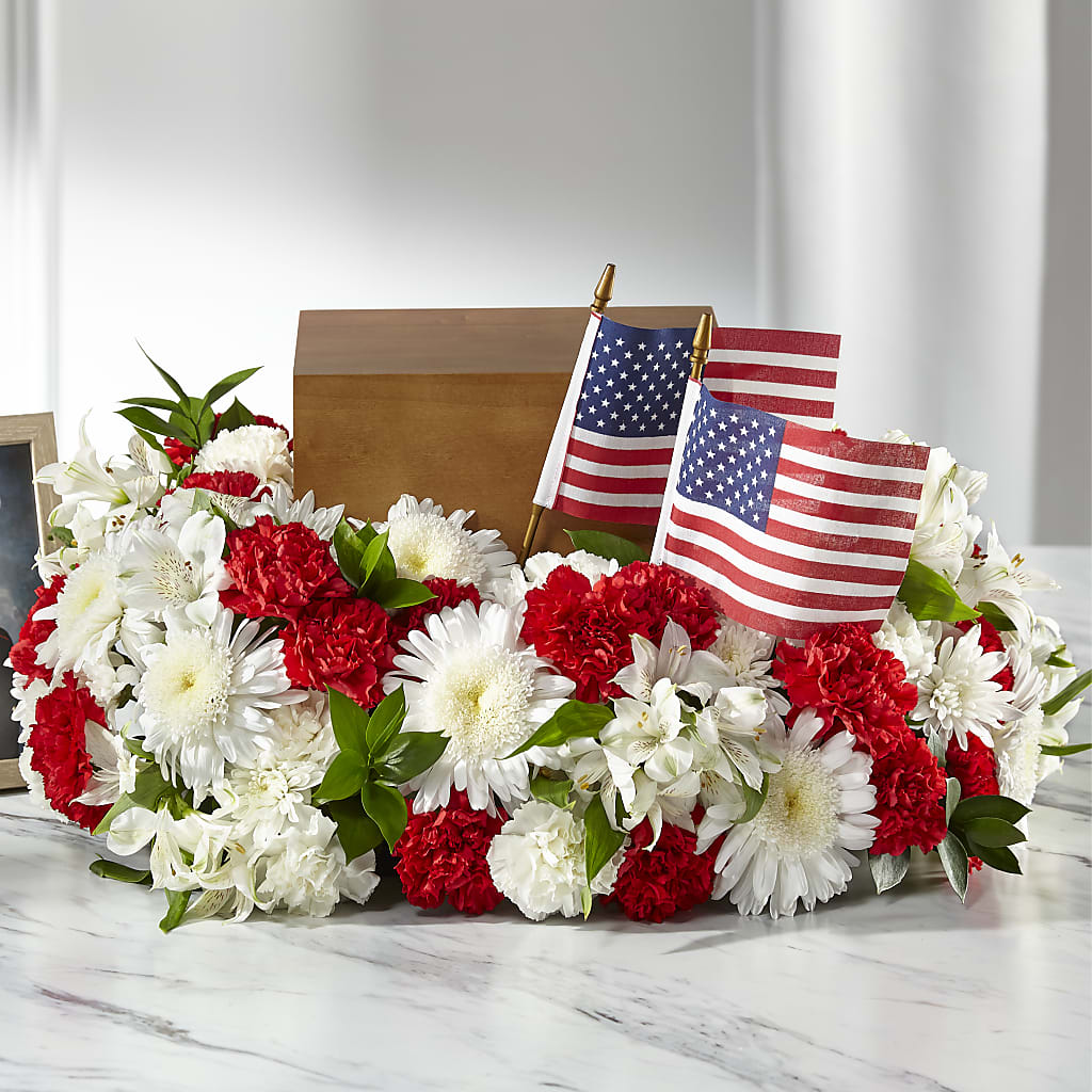 Spirit of Patriotism Cremation Adornment – Rita Fleuriste Montreal, Montreal PQ