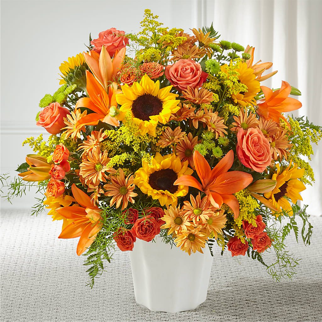 Harvest Thoughts Floor Basket – Rita Fleuriste Montreal, Montreal PQ