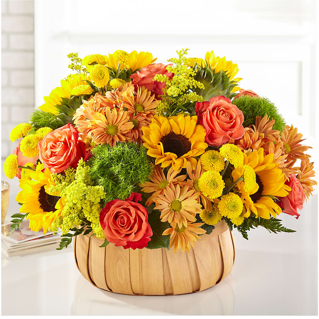 Harvest Sunflower Basket – Rita Fleuriste Montreal, Montreal PQ