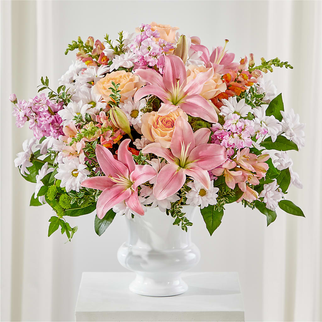Heartfelt Gesture Urn Arrangement – Rita Fleuriste Montreal, Montreal PQ