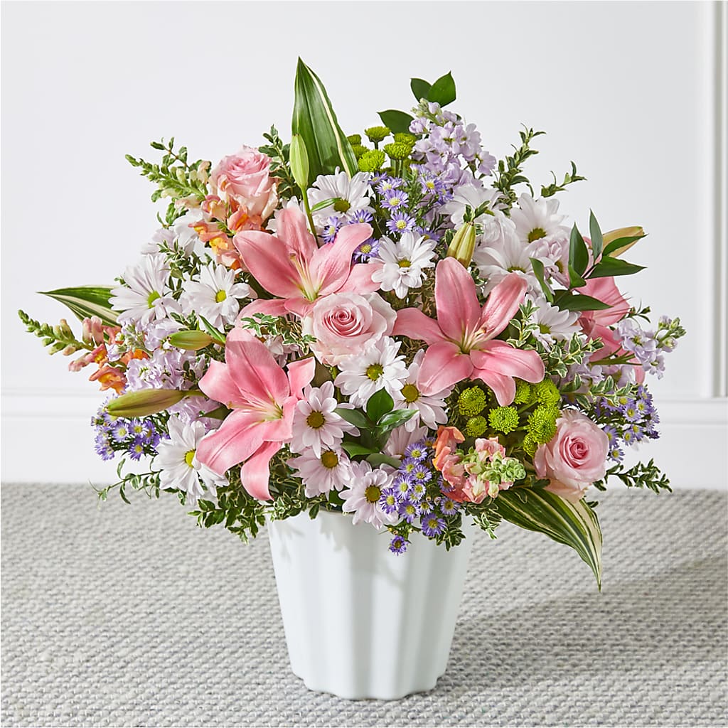 Abundant Compassion Floor Basket – Rita Fleuriste Montreal, Montreal PQ