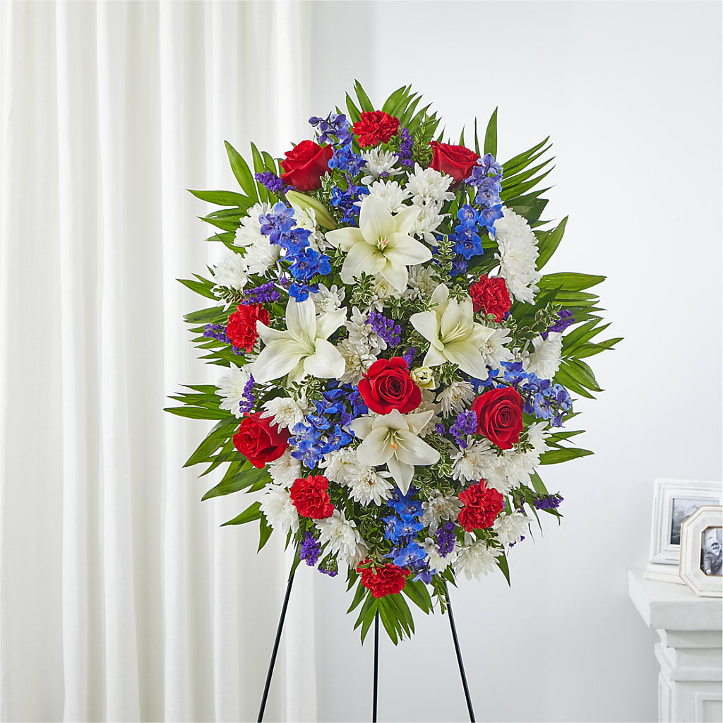 Cherished Service Standing Spray – Rita Fleuriste Montreal, Montreal PQ