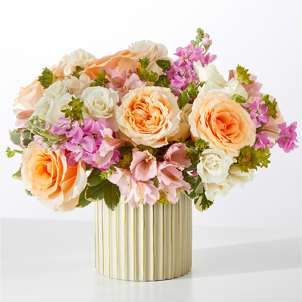 Paradise Bouquet with Ivory Vase – Rita Fleuriste Montreal, Montreal PQ