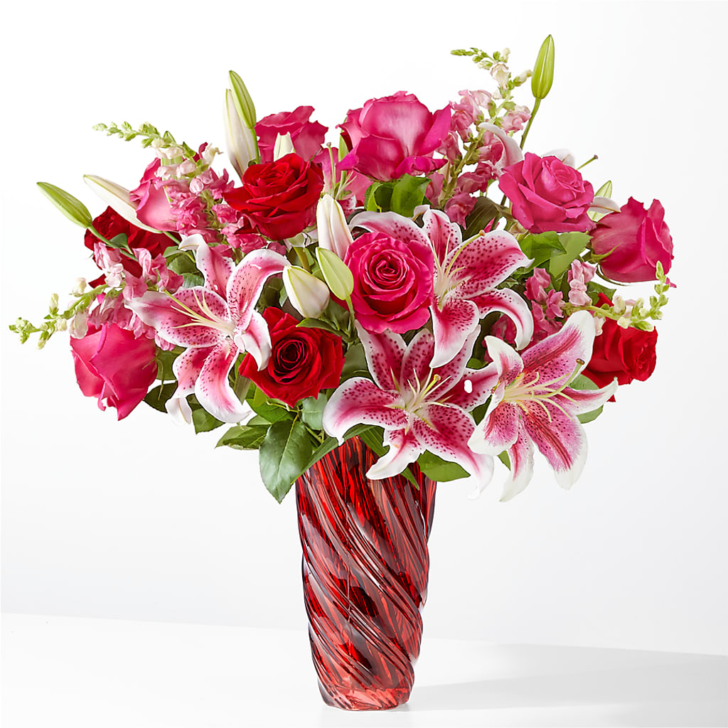 Always You Bouquet with Luxe Swirl Vase – Rita Fleuriste Montreal, Montreal PQ