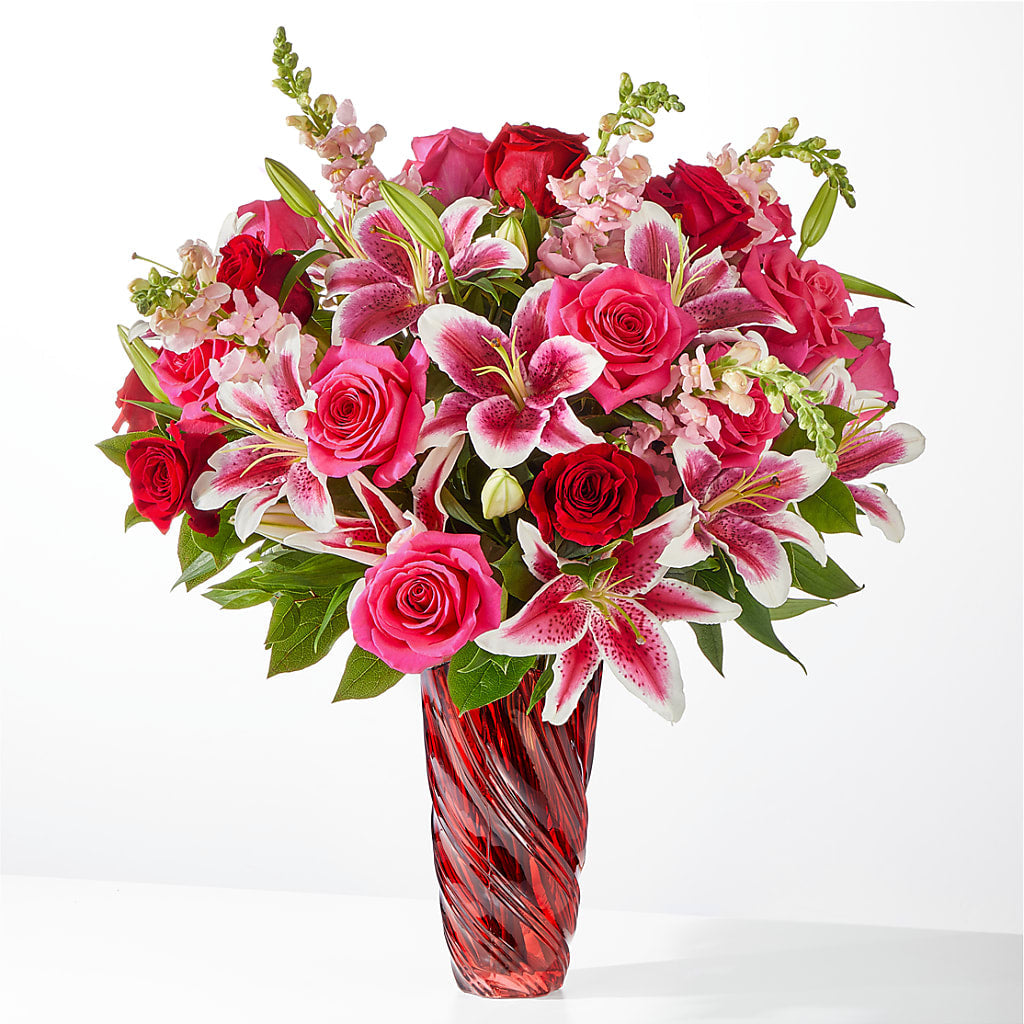 Always You Bouquet with Luxe Swirl Vase – Rita Fleuriste Montreal, Montreal PQ