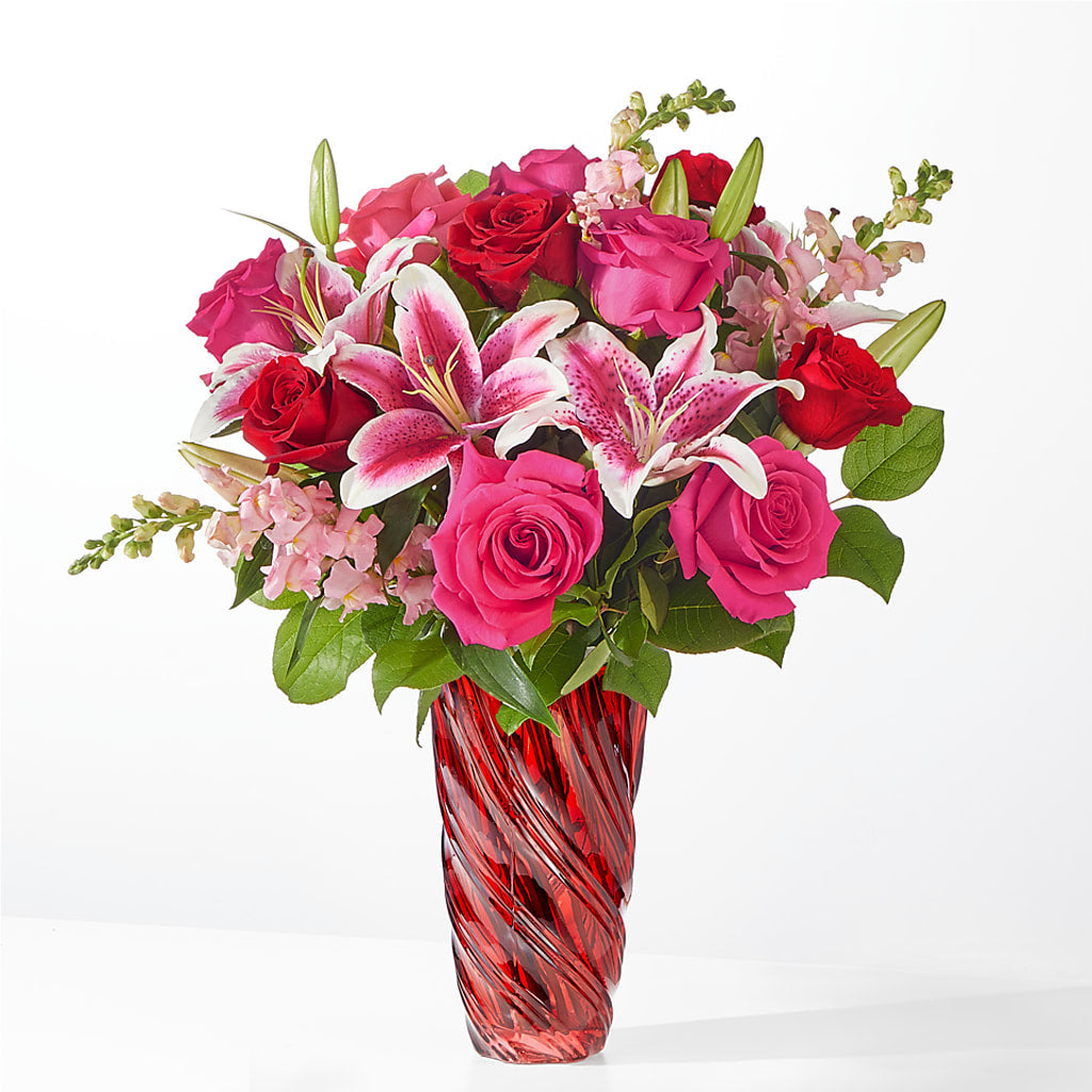 Always You Bouquet with Luxe Swirl Vase – Rita Fleuriste Montreal, Montreal PQ