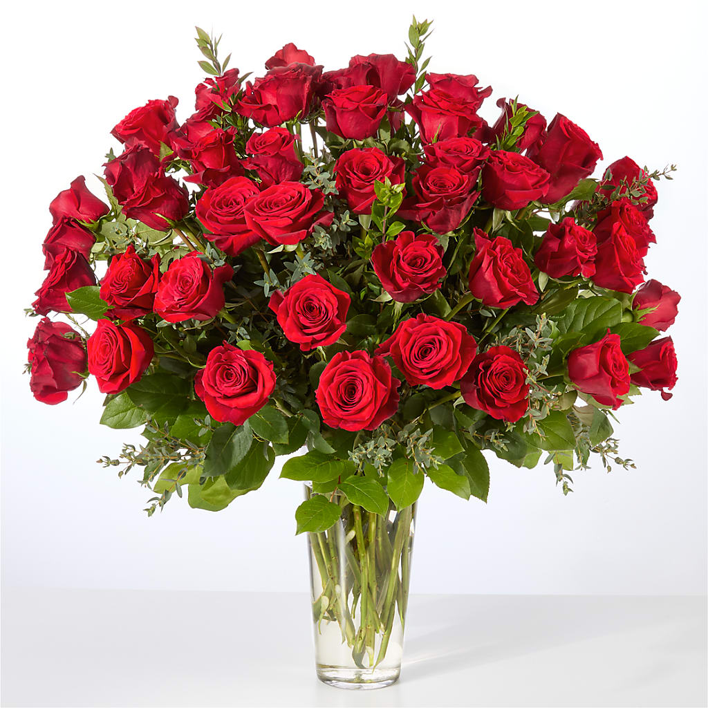 Forever Yours Fifty Stem Red Rose Bouquet – Rita Fleuriste Montreal, Montreal PQ