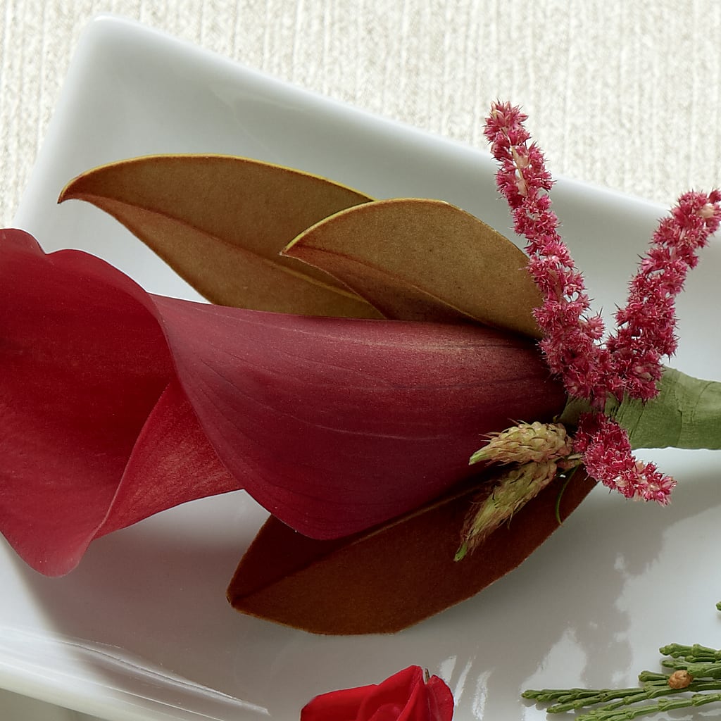 Red Calla Boutonniere – Rita Fleuriste Montreal, Montreal PQ