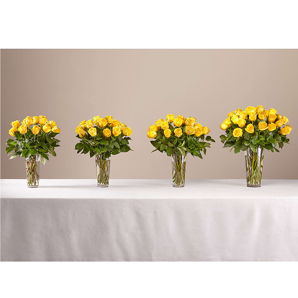 Long Stem Yellow Rose Bouquet –  Rita Fleuriste Montreal, Montreal PQ