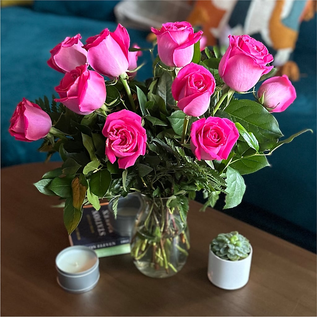Long Stem Pink Rose Bouquet –  Rita Fleuriste Montreal, Montreal PQ