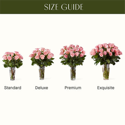 Long Stem Pink Rose Bouquet –  Rita Fleuriste Montreal, Montreal PQ