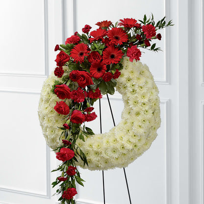 Graceful Tribute Wreath –  Rita Fleuriste Montreal, Montreal PQ