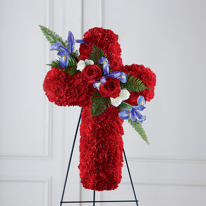 Faithful Hero Floral Cross –  Rita Fleuriste Montreal, Montreal PQ