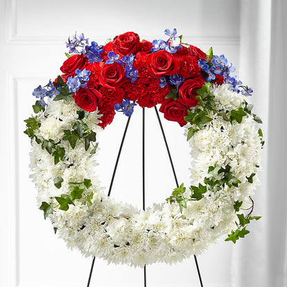 Patriotic Passion Wreath –  Rita Fleuriste Montreal, Montreal PQ