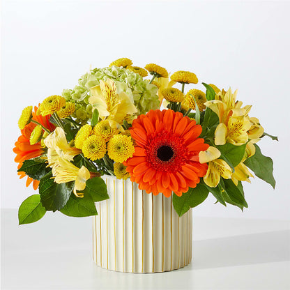 Autumn Sunshine Bouquet with Ivory Vase –  Rita Fleuriste Montreal, Montreal PQ
