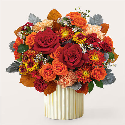 Merlot Bouquet with Ivory Vase –  Rita Fleuriste Montreal, Montreal PQ