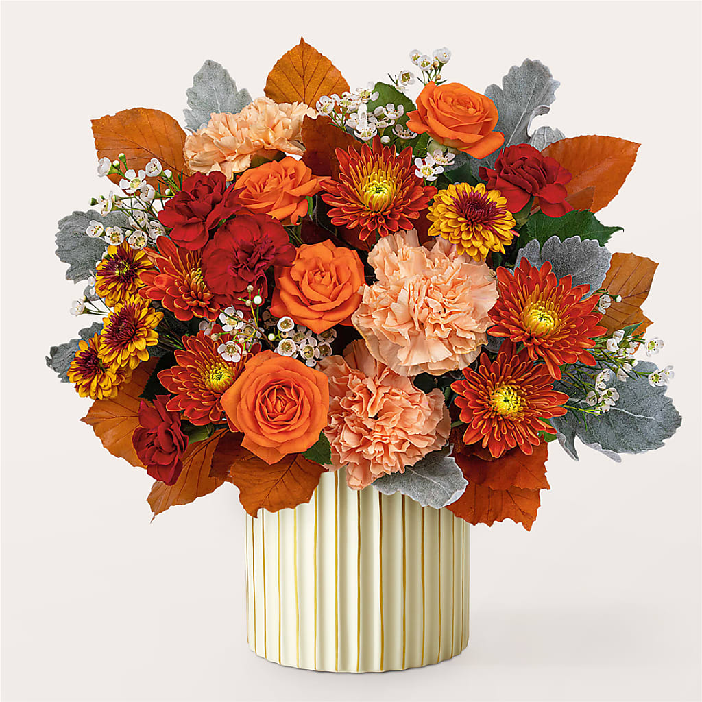 Merlot Bouquet with Ivory Vase –  Rita Fleuriste Montreal, Montreal PQ