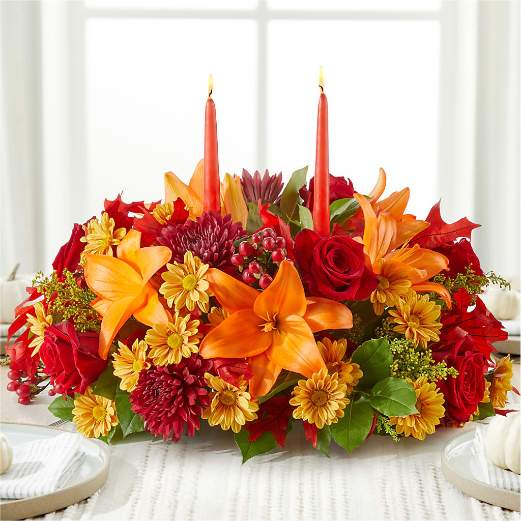 Autumn's Embrace Centerpiece –  Rita Fleuriste Montreal, Montreal PQ