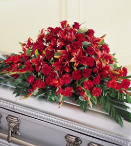 FTD&reg; Red Splendor Casket Spray