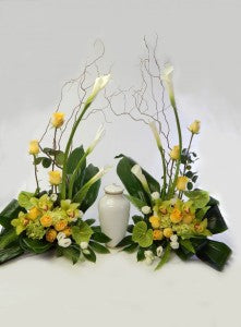 Stylish both sides urn arrangement